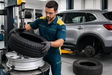 Profissional trocando pneus em Taubaté.